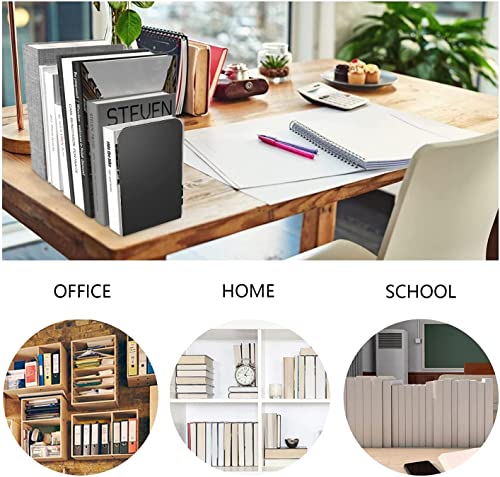 Bookend, Drlife Black Metal Book Ends For Heavy Books, Bookends For Shelves Book Shelf Holder Black Metal Bookends (1 Pair/2 Pieces) #TOP6