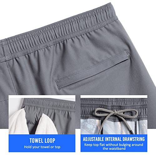 Image of maamgic Mens Workout Shorts 2 in 1 Stretch 5 inch / 7 inch Gym Shorts Running Shorts with Compression Liner Zip Pocket