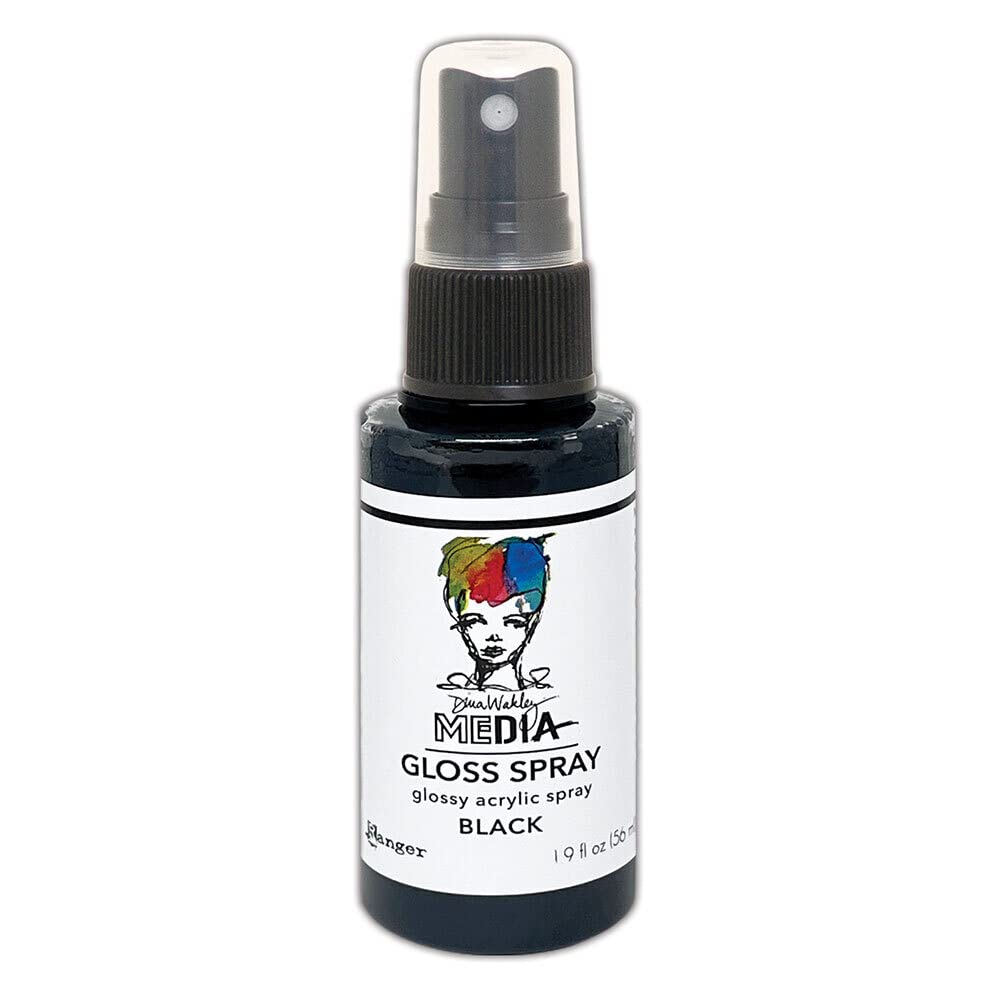 Dina Wakley Media Gloss Sprays 2oz-Black