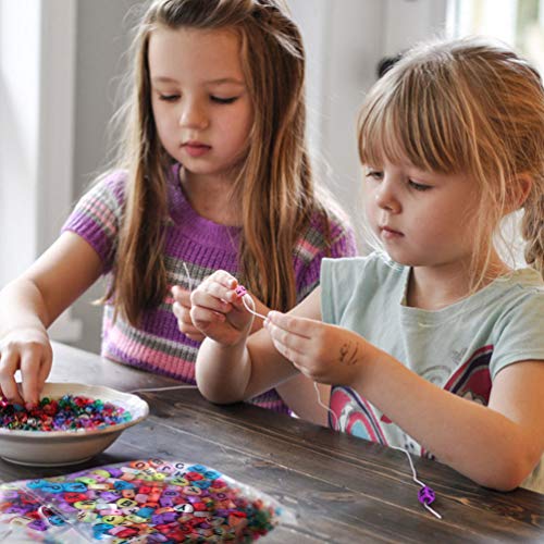 Toyvian 800 Unidades de Contas AcrÃ­licas de Letras Em Forma de Cubo Contas de Alfabeto Abc Contas d