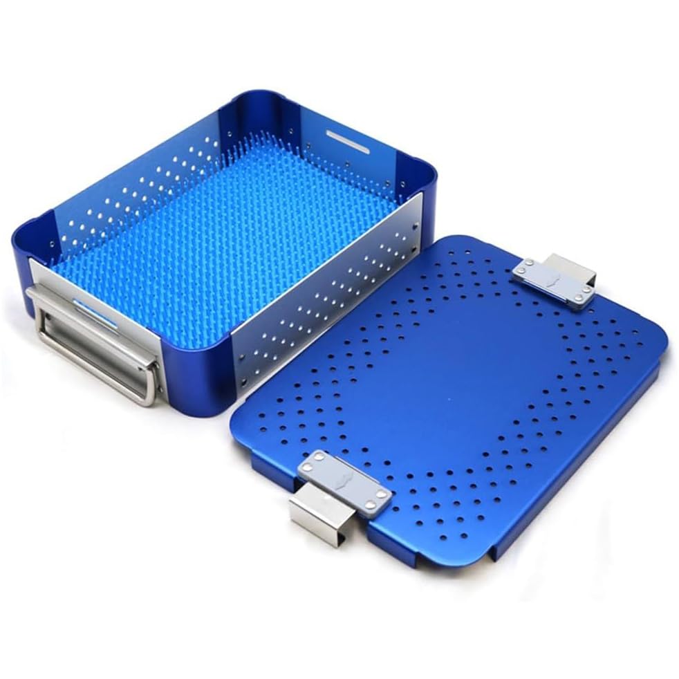 Plateau d'instrument chirurgical avec boîte de stérilisation durable en aluminium médical