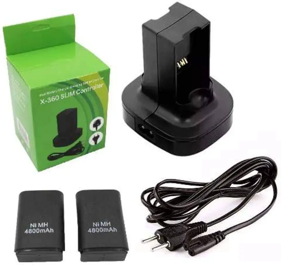 Carregador Duplo com 2 Baterias Xbox 360 Bivolt