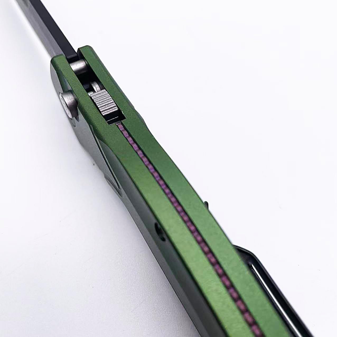 9400 Tactical Folding Knife, CPM S30V Steel Blade, Aluminum Alloy Handle, Hunting Pocket Knife, Outdoor EDC Green