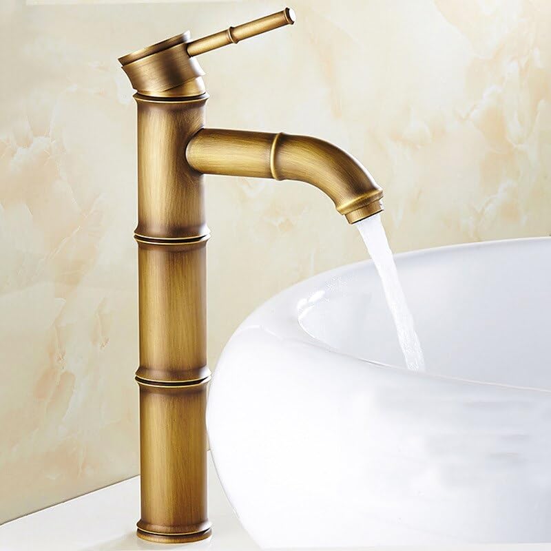 Mitigeur d'évier antique à une poignée : contrôle précis eau chaude et froide noir