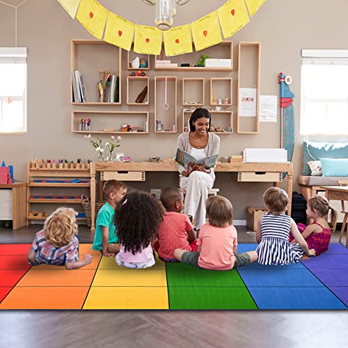 Booooom Jackson Classroom Carpets Elementary, Colorful Classroom Seating Rug For Nursery, School, Children's Classroom Area Rug Educational Carpet With Non-Slip Backing(Seats-24),13' X 7' 5" #TOP7