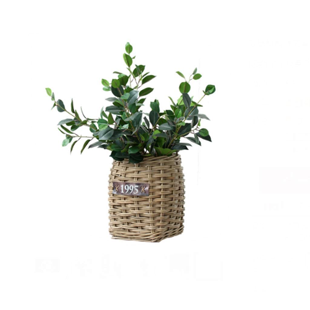 XDLEDMKIZ Artificial Flower in Pot Artificial Leaves Panda Eucalyptus Leaves with Bamboo Rafts Floral Flower Decorationents Table Centerpieceent Interesting
