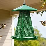 Wild Bird Feeders, Easy To Fill, 24x13.5cm, Sparrow Pigeon Parrot Bird Seed Feeders, Detachable Outdoor Feeder With 6 Stances, Weather-Resistant, For Gardens, Patios, And Balconies - Image 8