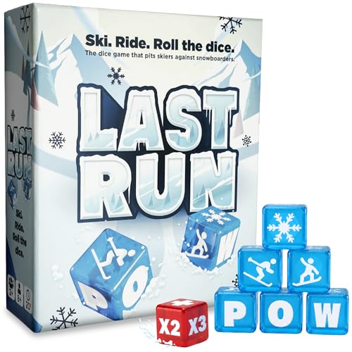 LAST RUN Fast-Paced Family Dice Game | 2-6 Players | Ski Gift Travel Game for Skiers & Snowboarders | Aprs Ski & Friends Game Nights | 8+