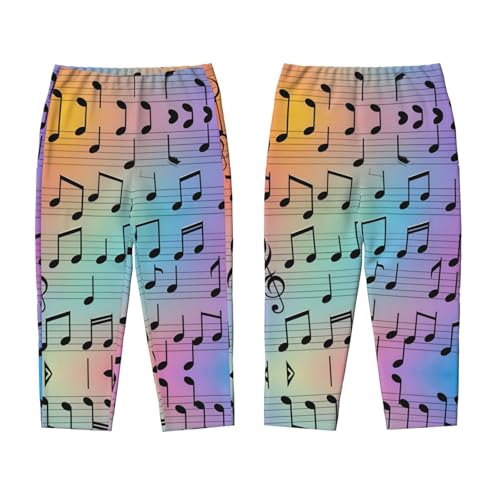 Pajama Pants Pajama Bottoms with Elastic Waistband Sleepwear Lounge Pants, Music Note Gradient3