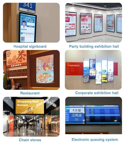 Image of Led Digital Advertising Screen 1920 x1080 IPS Full HD Screen,Landscape /Portrait Switching /Looping /Smart Split Screen /Remote Control 27in