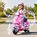 HONEY JOY Kids Motorcycle, 12V Electric Vespa Scooter with Training Wheels, Headlight, Horn, One-Button Start, Battery Powered Toddler Motorcycle, Ride On Toy, Gift for Boys Girls (12V, Pink)