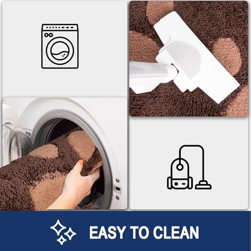 FCSDETAIL Schmutzfangmatte waschbar 50 x 80 cm, Fußmatte Innen, absorbierend Fussmatte, rutschfeste Sauberlaufmatte, wasserdicht Teppich für Hund, Eingang, nasse Pfoten