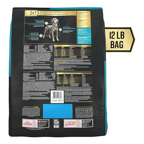 Purina Pro Plan AdvantEDGE Digestive Support Plus Salmon and Oat Meal Formula Adult Dry Dog Food - 12 lb Bag - Image 3