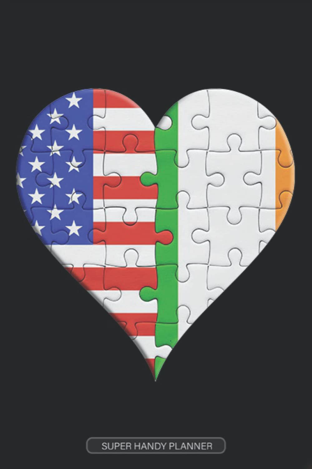 Planner: American Irish Flag United Heart Jigsaw Puzzle Flags Of America Ireland