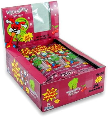 SOUR POWER STRAWS WILD CHERRY 1.75 oz Each ( 24 in a Pack )