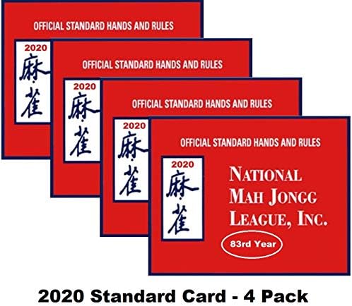 National Mah Jongg League 2019 Standard Size Card - Mah Jongg Card - 4 Pack