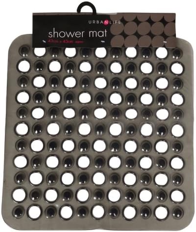 Contemporary And Modern Urban Life Black PVC Anti Slip Bath Shower Mat