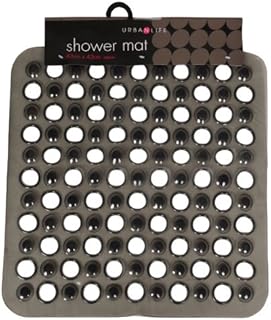 Contemporary And Modern Urban Life Black PVC Anti Slip Bath Shower Mat