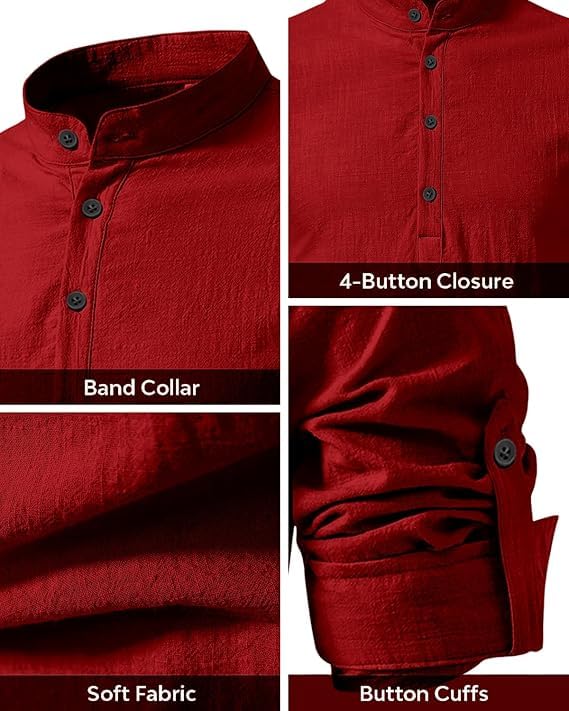 Image of Bellstone Kurta for Man | Men's Trendy Short Kurta | Shirt for Man | Men's Casual Shirts | Kurta Wedding for Men | Stylish Full Sleeve Shirts | Mandarin Collar Short Kurta for Men