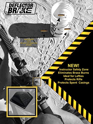 Kit: Guides Spent Brass into Pile, Protects Rifle Paint/Coating, Saves Brass for Re-Loading, Prevents Brass-Burn, Fits Standard Brass Deflectors (Black)