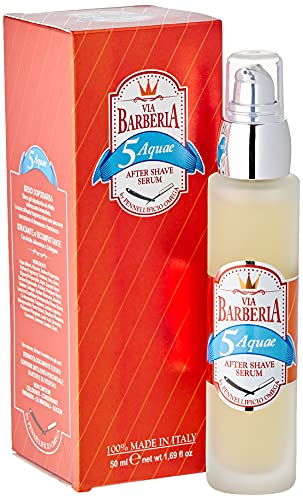 Via Barberia Vb01 - Dopobarba Siero, Trasparente, Fresh, 50 Millilitri