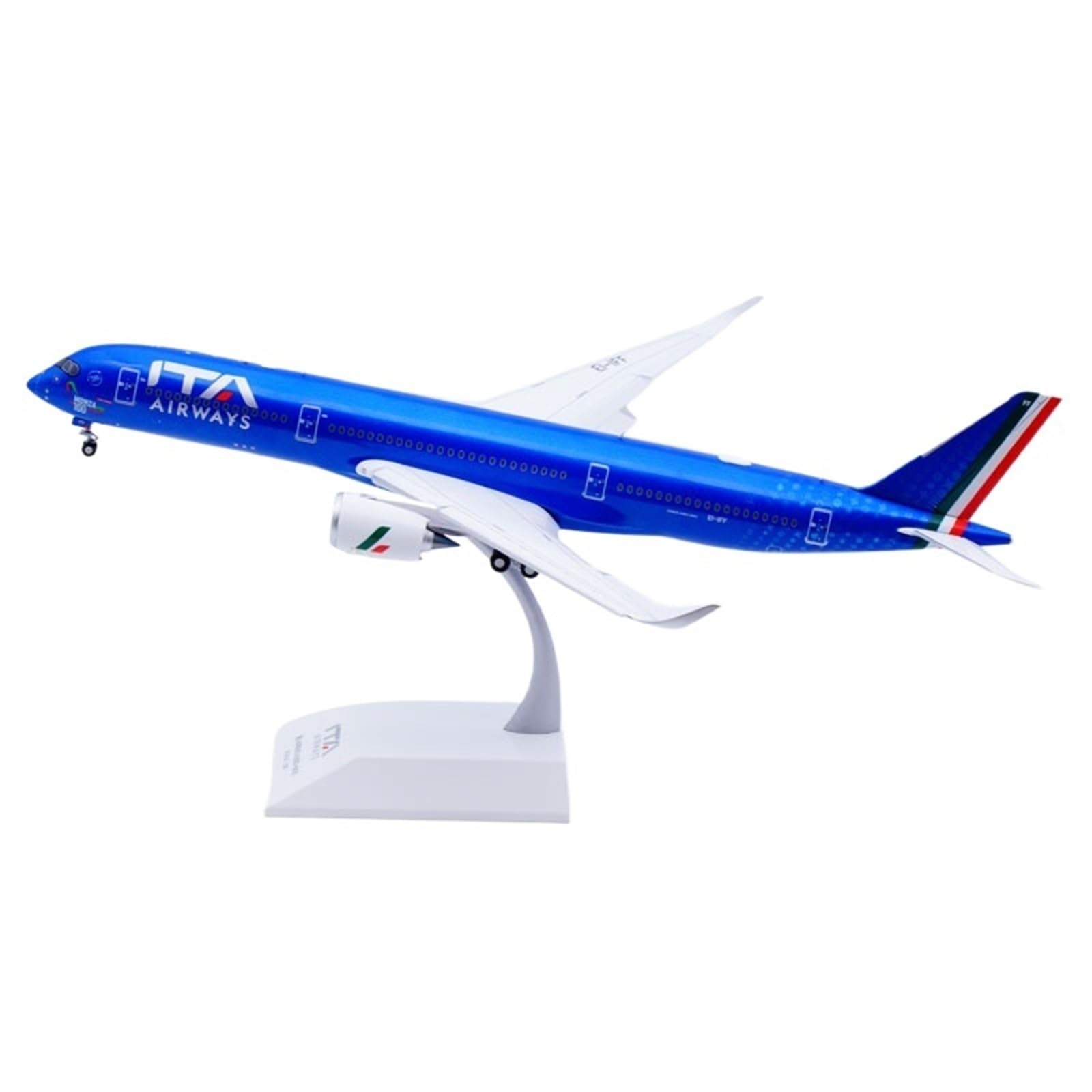 Nachbildung von Flugzeugmodellen für ITA Airways A350-900 Ei-IFF-Klappen, 1:200, Druckguss-Modellflugzeug –, 32 cm großes Sammlerflugzeug mit Ständer, Miniatur-Flugzeugmodell (Klappe)