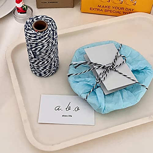 Black White Twine String,328 Feet Cotton Bakers Twine Cotton Cord Diy Crafts Butchers Twine Strings Wedding Decor Supply Christmas Wrapping String Rope… #TOP5