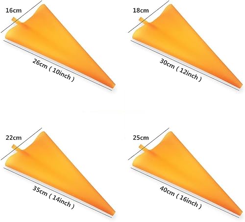 Miniatura 4 de Jurhomie Boquillas reutilizables para decoración de cocina, herramientas para pasteles, bolsa de silicona para pastelería (10 pulgadas)