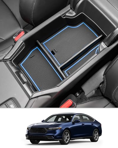 Image of CDEFG 2023-2026 Accord Center Console Accessory Organizer for 2023 2024 2025 2026 Accord 11th Gen (Sport EX-L Sport-L Touring LX EX) Console Armrest Storage Box Accord Hybrid Accessories (Blue)