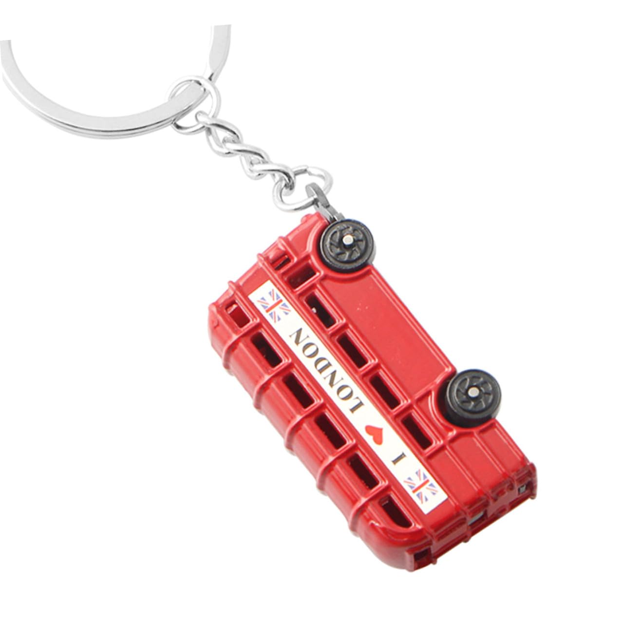 Ciieeo 16 Pezzi Portachiavi in Metallo con Pendenti Bus e Cabina Portachiavi Creativo e Resistente Accessori Regalo per Amici e Famiglia Facile da Trasportare