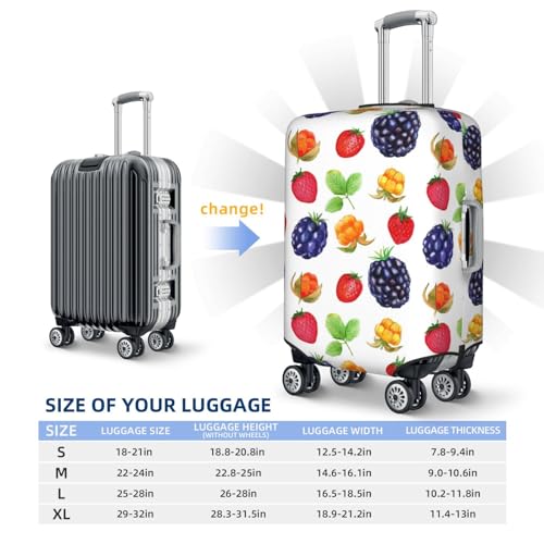 Travel Luggage Covers - Strawberry fruit Elasticity Suitcase Covers Protector for Luggage 18-32 Inch2