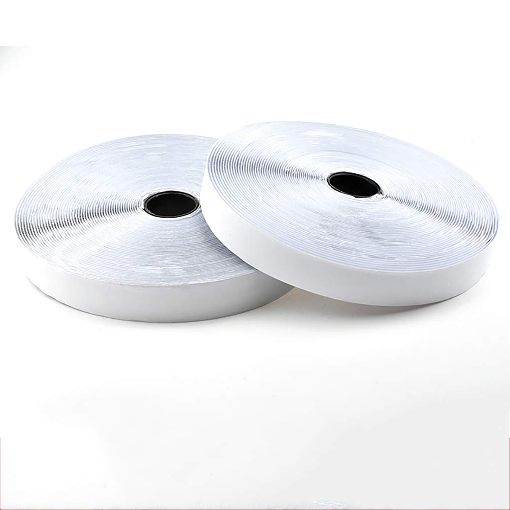 Meeyi White 2Cm Wide Self Adhesive Tape Strong 6M, Hook And Loop Tape Strong Back Sticky Glue Heavy-Duty And Sturdy, For Home,Office,Craft,Diy Projects,Card Making.