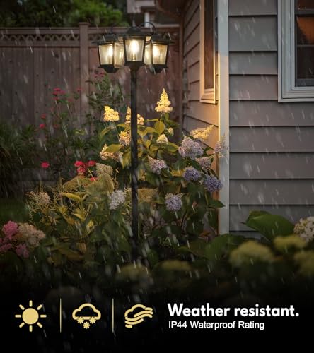 Pasamic 05H-P-01 73"Solar Lamp Post Light, 60Lm Solar Outdoor Lights Post Waterproof thumb #3