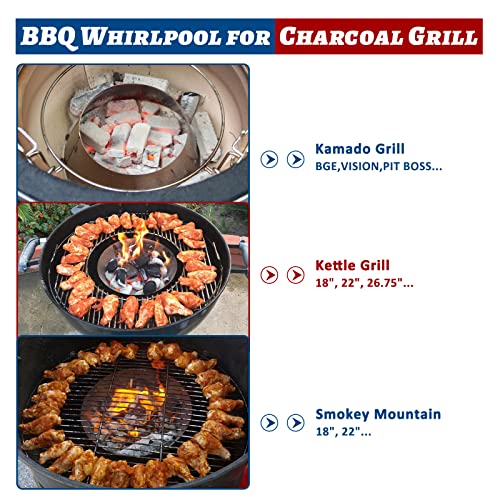 Whirlpool para BBQ acero inoxidable para Weber Kettle miniatura 5