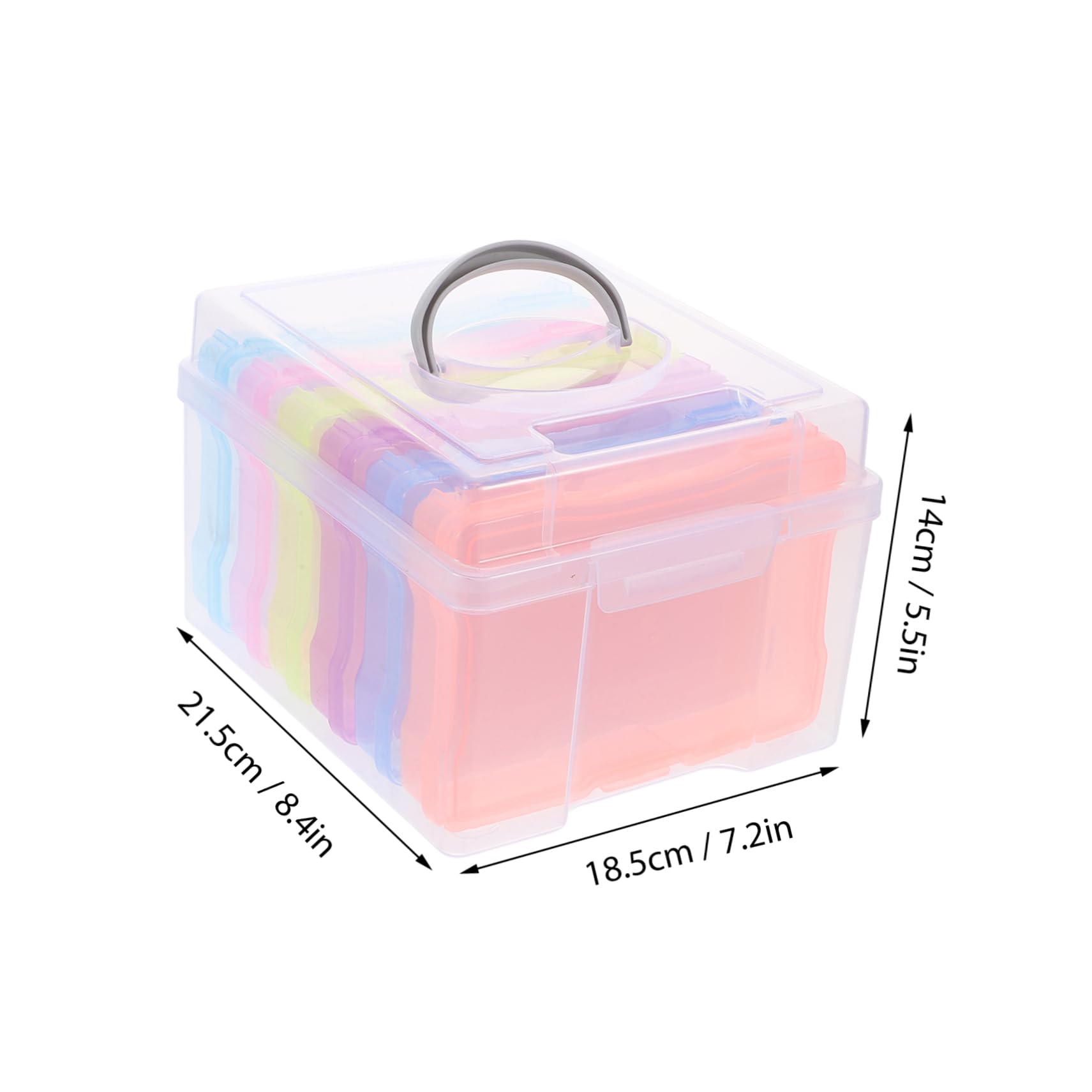 HOMSFOU Household Photo Case Cards Box Postcards Box Small Objects Organizer Plastic Storage