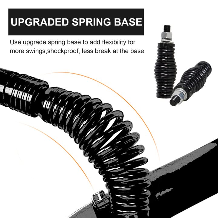 Image of 2PCS M12 Heavy-Duty LED Whip Light Antenna Spring Mount Compatible with Trucks Car RZR UTV Can Am ATV Off Road