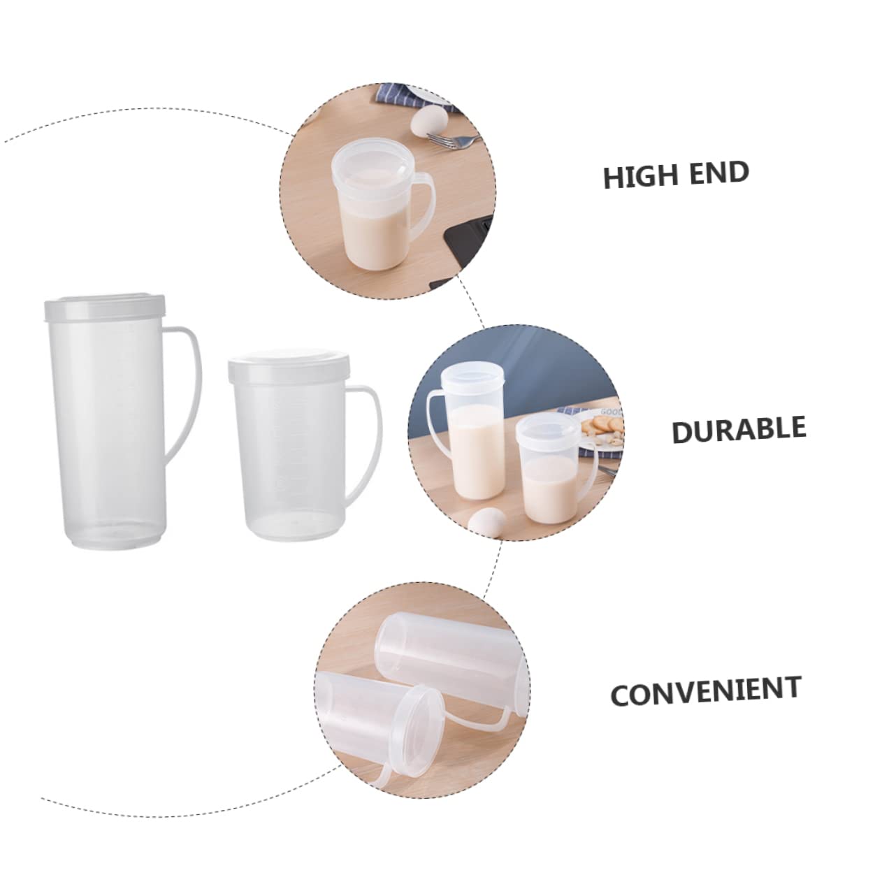 TOPBATHY 6 Pz tazza lattiere da forno a microonde misurino per versare bollitore gelatto contenitore graduato contenitori Stoviglie per la casa misurini di plastica bianca Riutilizzabile