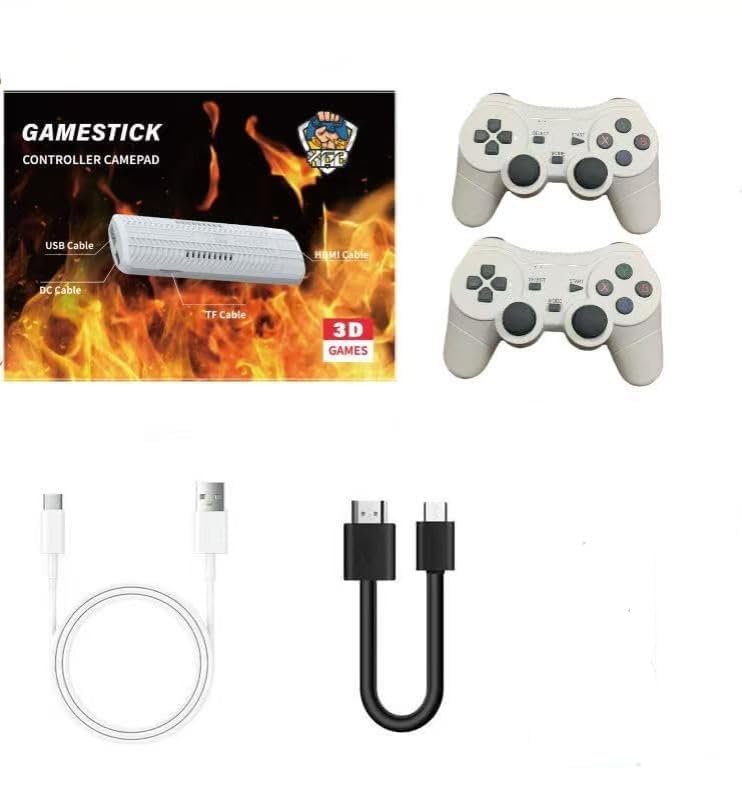 M66 4K HD Retro GameStick with 30,000+ Built-in Games | Plug & Play TV Console with 64GB Card | Dual Wireless Controllers | 9 Emulators | Classic & Modern Game System for Kids & Adults