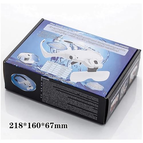 Image of Dental Loupes with LED Light & 5 Lenses (1.0x, 1.5x, 2.0x, 2.5x, 3.5x) | Adjustable Magnification for Precise Dental Procedures | Lightweight, Comfortable, and Durable Design