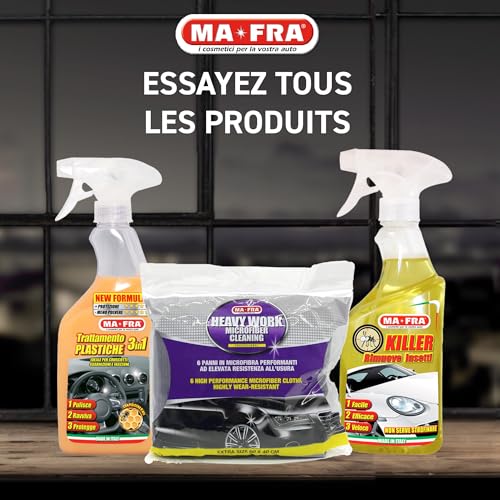 Ma-Fra Waterless Wash and Polish pour Un Nettoyage à Sec Complet de la carrosserie et des vitres de Voiture, sans Eau, 750ml – vue 8