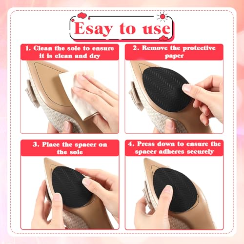 6 Pads antideslizantes para calzado, negros miniatura 5