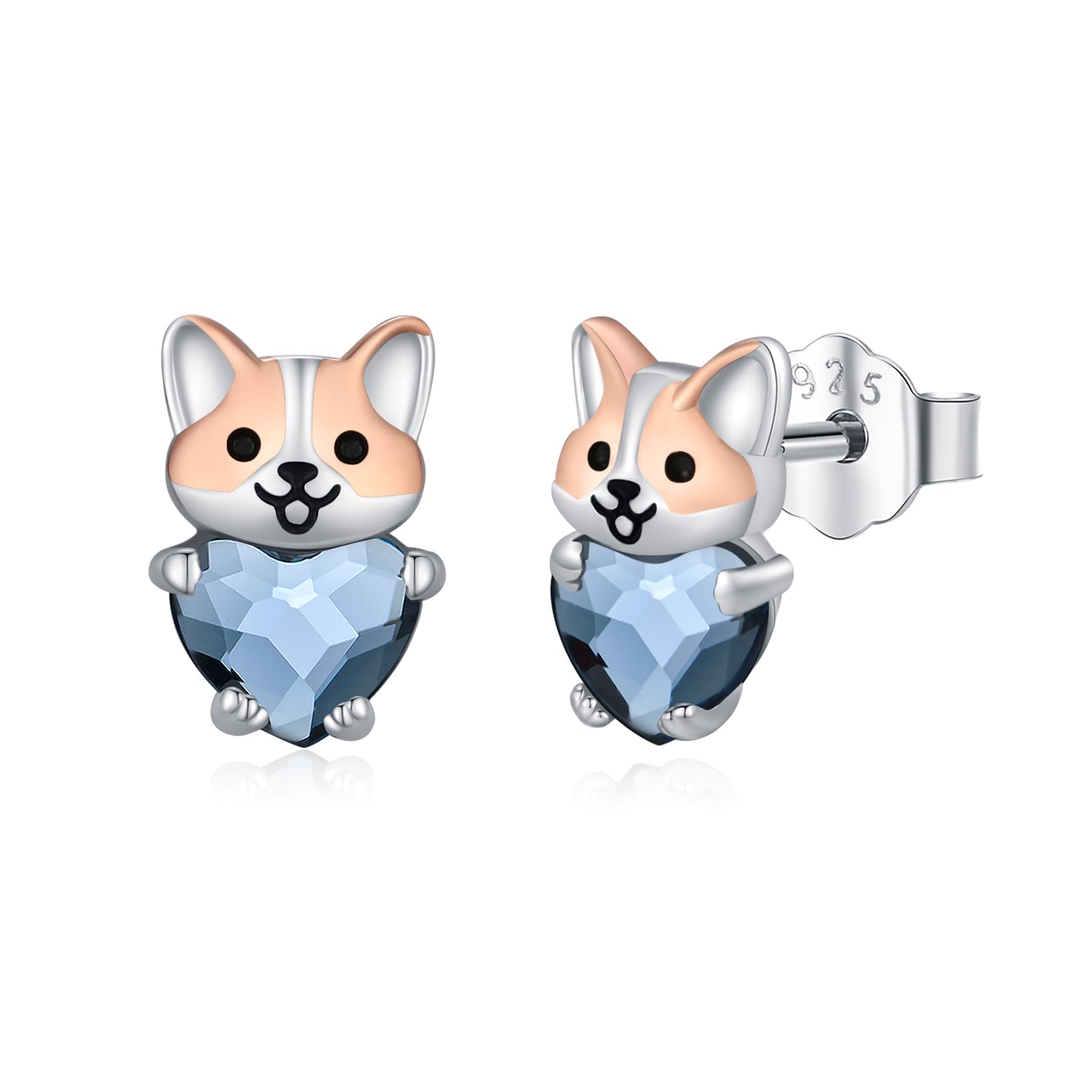 925 Sterling Silver Dog Earrings Cute Animal Puppy Stud Earrings Dog Jewelry Gifts for Women Girls Pet Lover Hypoallergenic Earrings for Sensitive Ears
