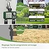 XinFuture programmateur arrosage 2 Voies, Grand écran LCD, arrosage Automatique pour Jardin,D'irrigation Programmable, Utilisation Simple, Retard de Pluie，Fonction arrosage Manuel