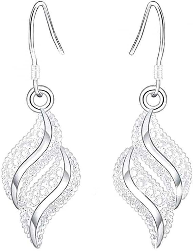 Womens Silver Plated Leaf Drop Earrings With Hook Closure, Twist Leaf Earrings, Earrings Online, Hook Earrings For Girls, Tiny Earring, Leaf Drop Stud Earrings, Moissanite Stud Earrings(Silver) (B09MRT9VWN) Amazon Price History, Amazon Price Tracker