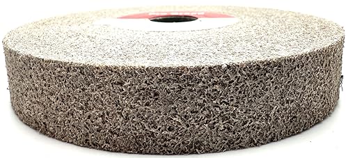 ex2 convolute deburring polishing wheel - 634 x 134 x 134 8a medium grit aluminum oxide - extra durable - metal deburring finishing and polishing wheel - convolute - 17217 - 1 pack