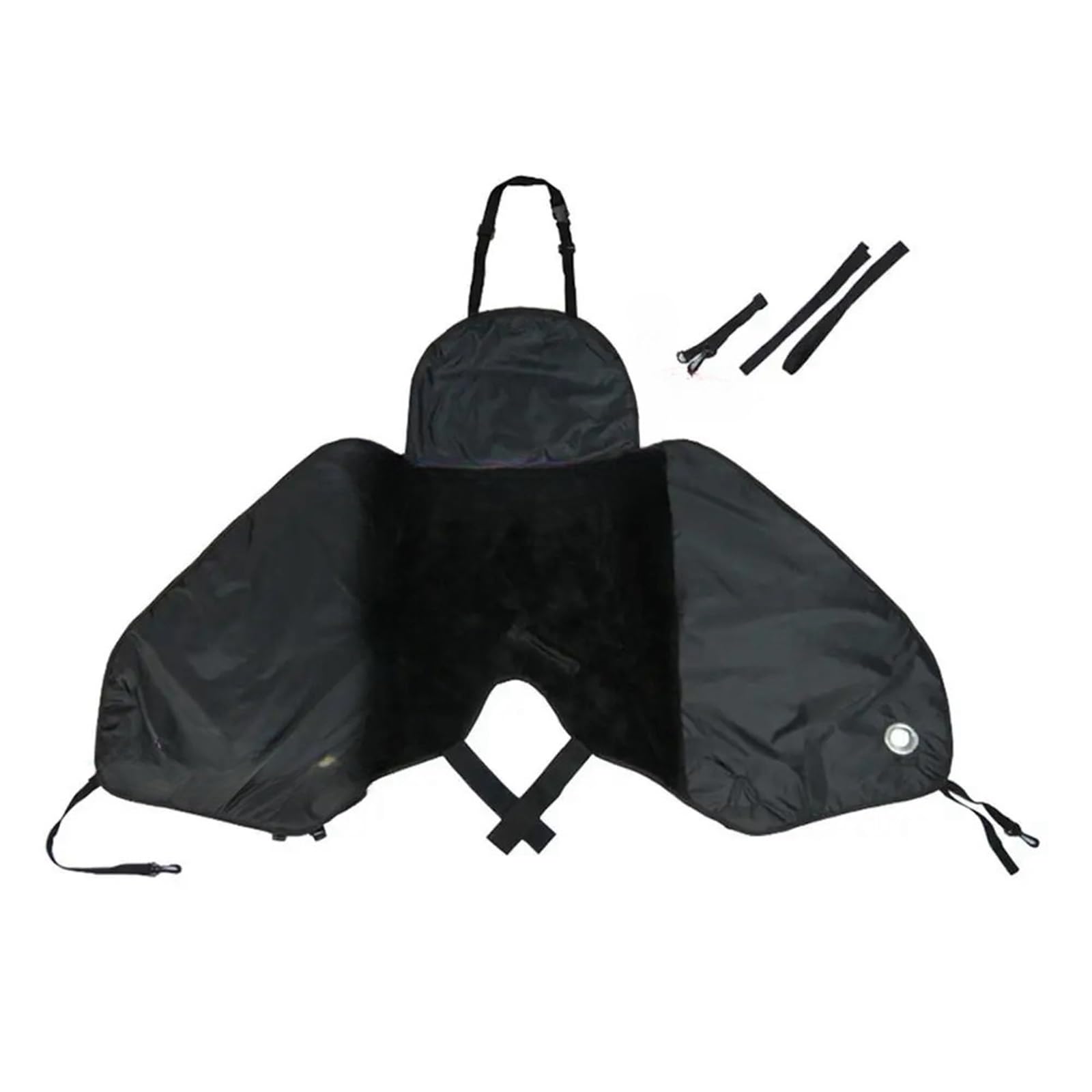 Generico Coprigambe Scooter, Coperta Moto Gambe Copri Grembiule for Gamba Moto con Manicotti Manubrio Nero Impermeabile Antivento Coperto Resistente al Freddo Inverno Caldo Universale(B)