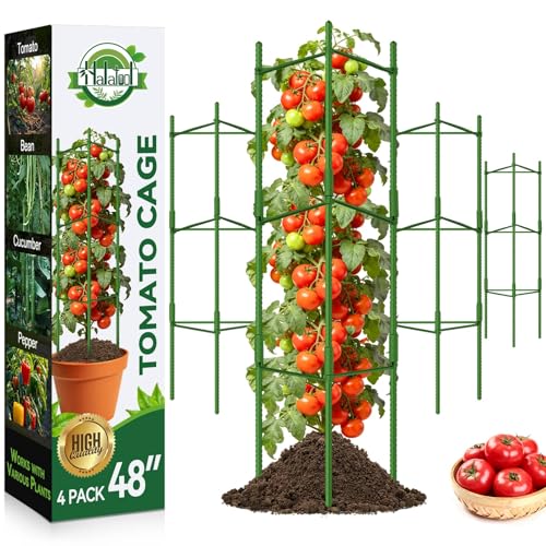 Tomaten Rankhilfe 4 Stück,120cm Verstellbarer Tomatenturm für...