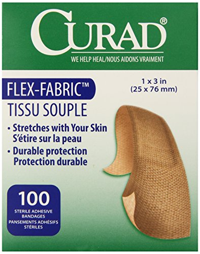Medline Bandage Adhesive Fabric, 1 Inch x 3 Inch, 100 Count