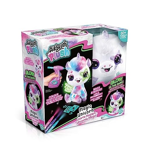 Rocco Giocattoli - Airbrush Plush Unicorno Magico