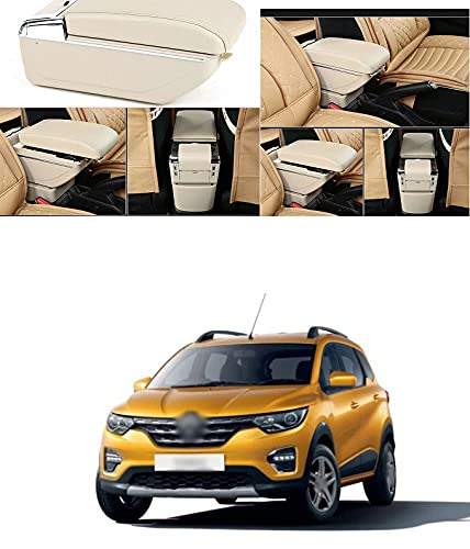 Image of Armrest with in-Built Glass Holder and Portable Ash Tray Arm Rest Console Compatible with T-riber